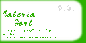 valeria horl business card